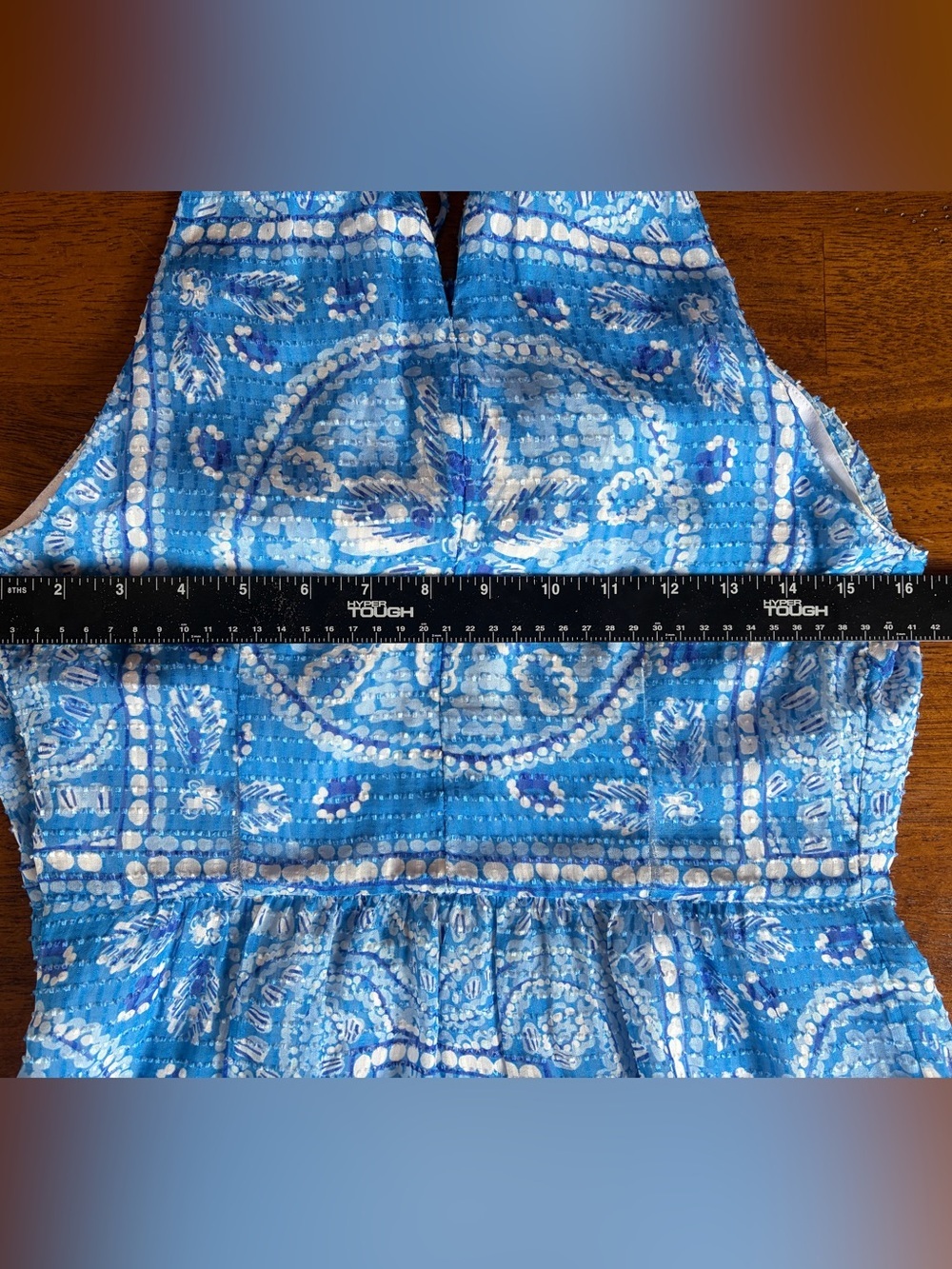 Vineyard Vines Sand Dollar scarf print halter neck maxi dress - Picture 5 of 7